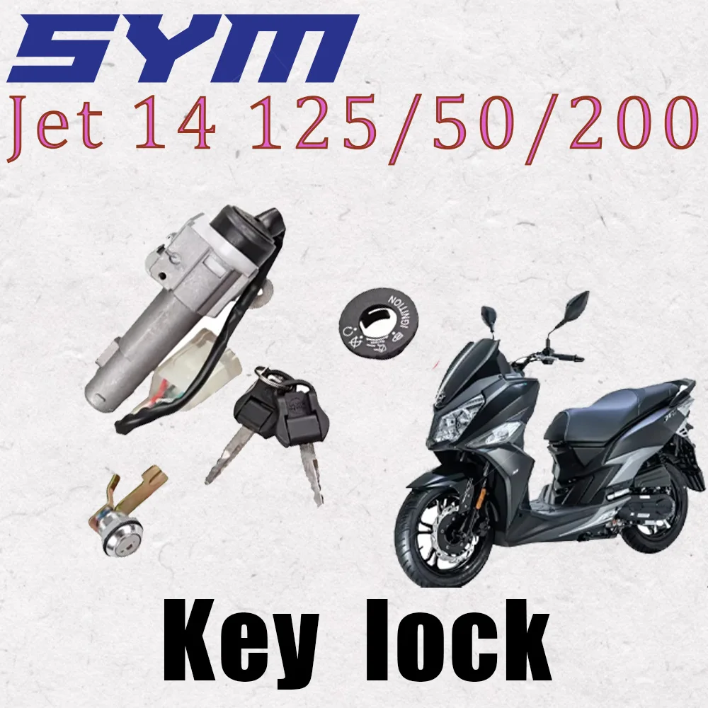 Sym1945 Lock For Sym Jet 14 125 / 50 / 200 Motorcycle Electric Door Lock Set Lock ...