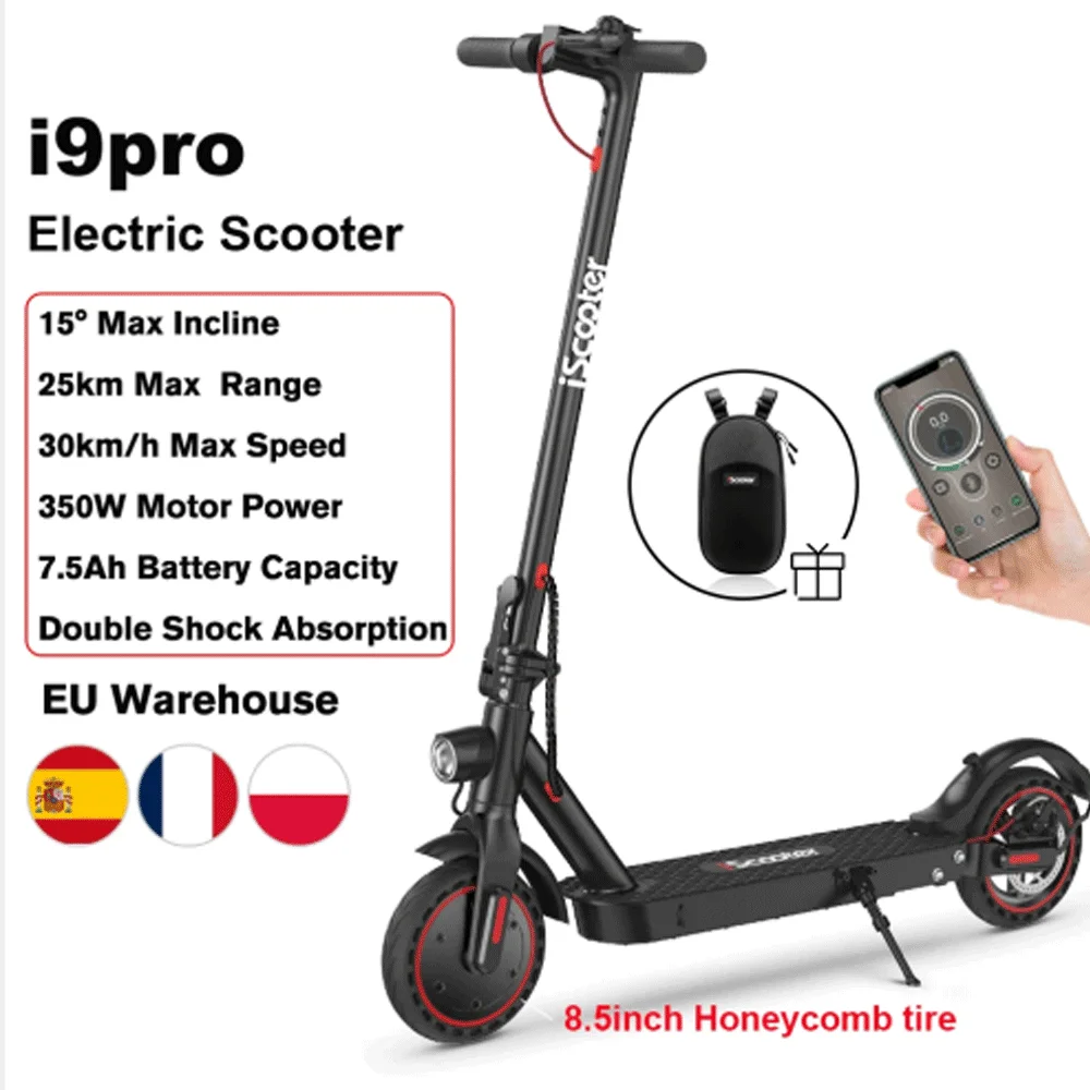 IScooter-patinete eléctrico iX5 para adulto, Scooter todoterreno con  asiento, batería de 1000W y 15Ah - AliExpress