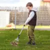 9 Teeth Telescopic Metal Rake Adjustable Retractable Leaves Rake For Garden Backyard Lawn Farm Cleaning Tools 5