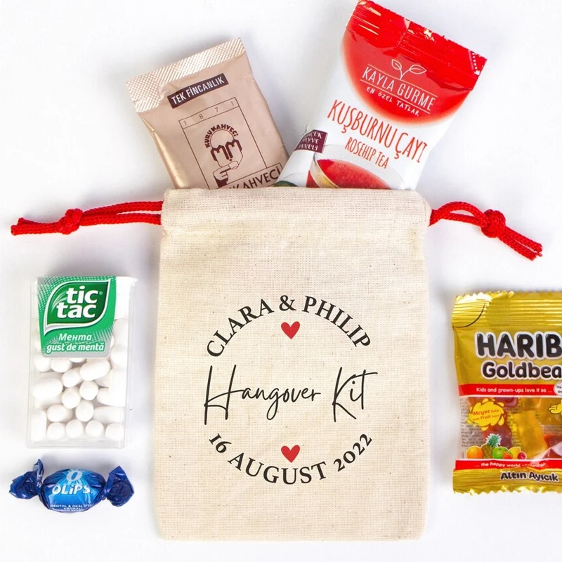 5 Stück personalisierte Kater-Set, Geschenke, Tasche, individuelle Hochzeit, Party, Erholen-Set, Taschen, Junggesellenabschied, Brautparty, Dekorieren von Geschenken