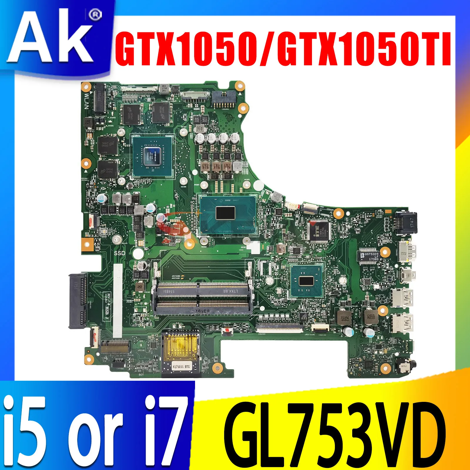 GL753VD Mainboard For ASUS ROG Strix GL753V GL753VE FX73V ZX73VD