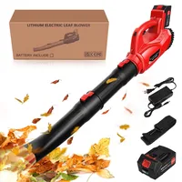 Powsawer 21V Cordless Leaf Blower Electric Snow Blower Dust Blower Clean Tool Electric Air Blower Vacuum Clean Blow For Garden 1