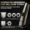 Sejoy 6 IN 1 Hair Trimmer for Men Electric Groin Hair Trimmer Cordless Beard Trimming Kit with Standing Charging Dock 2