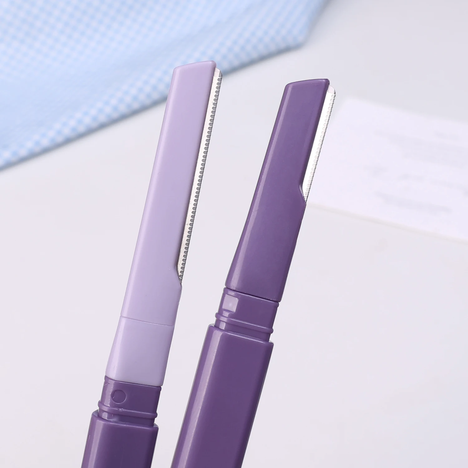 Double Head Eyebrow Trimming Knife Blade Hair Removal Cutters Portable Face Razor Makeup Shaver Blade Tool Brow Trimmer Cosmetic
