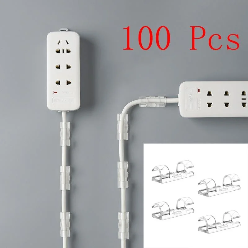 

Cable Management Clip Plastic Holder Wire Line Organizer Clamp Network Cable Finisher Data Line Solid Line for Office Supplies