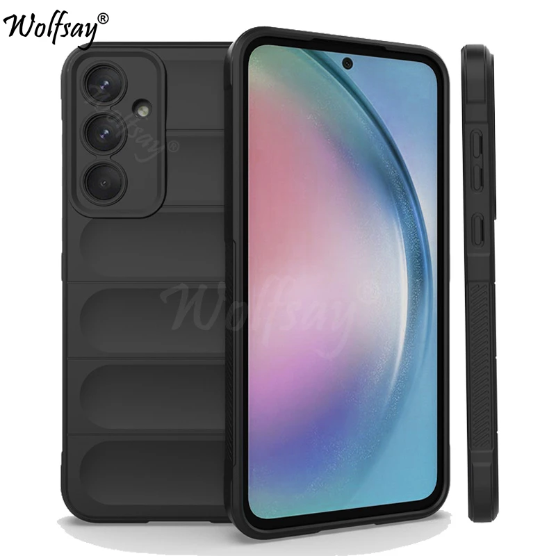 Custodia Per Telefono Antiurto Per Custodia Samsung Galaxy A55 Cover Posteriore Completa In Silicone Antiscivolo Per Samsung A55 5G Custodia Per Samsu