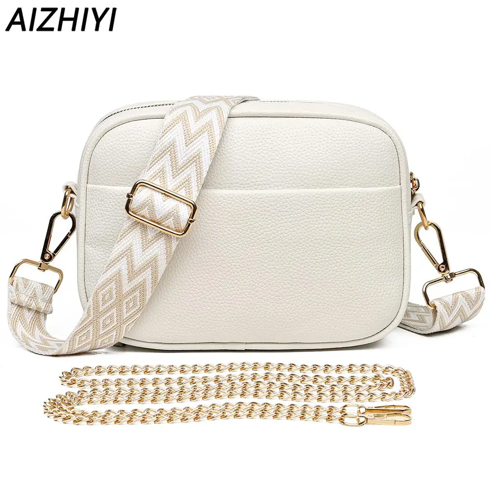 Women Shoulder Bag AIZHIYI Fashion Chain Shoulder Bag For Women Luxury Design PU or Genuine Leather Handbags Purses Mobile Phone Bag