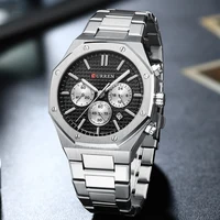 Curren 8440 Men Watch Business Militray Wristwatch 6-Hand Chronograph Quartz Casual Fashion Luxury Relogio Masculino 2