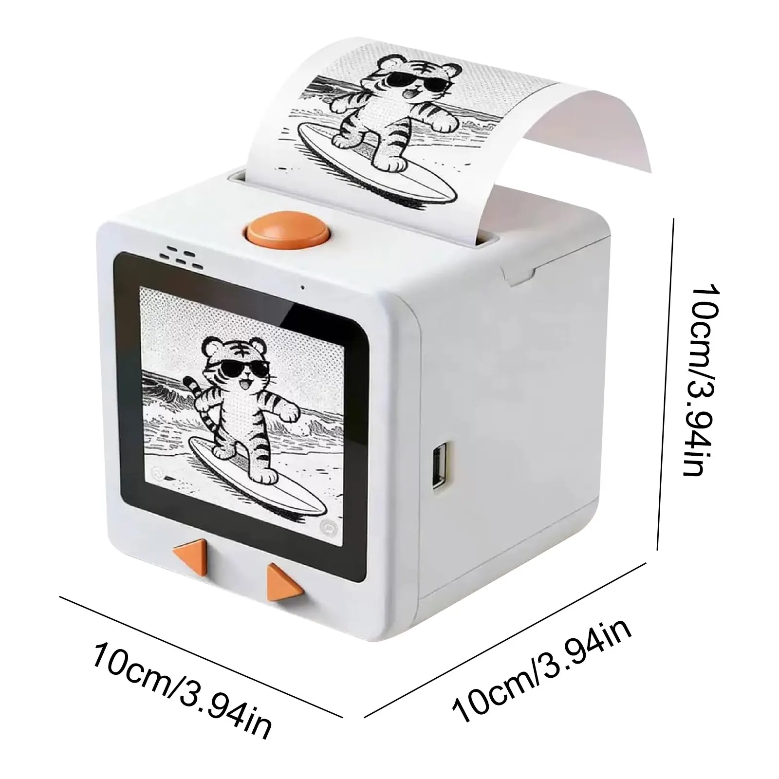 스마트 AI 음성 스티커 프린터 박스(디스플레이 포함) 미니 감열 라벨 프린터(가정, 사무실, 학습 및 DIY 프로젝트용)