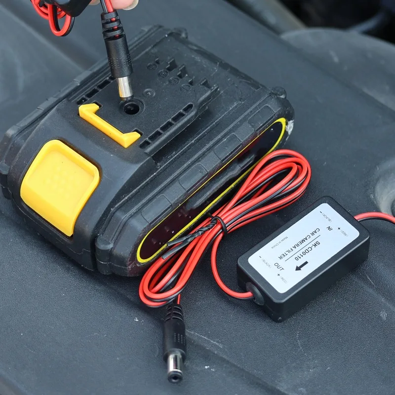 Enhanced Rectifier DC 12V Car Rear View Camera Power Relay & Capacitor Filter Connector