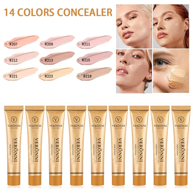 14 Color Matte Finish Concealer Stick,Long-Lasting Foundation Makeup,Full Coverage Long Lasting Daily Makeup For Face,Nose,Cheek_voghion.com