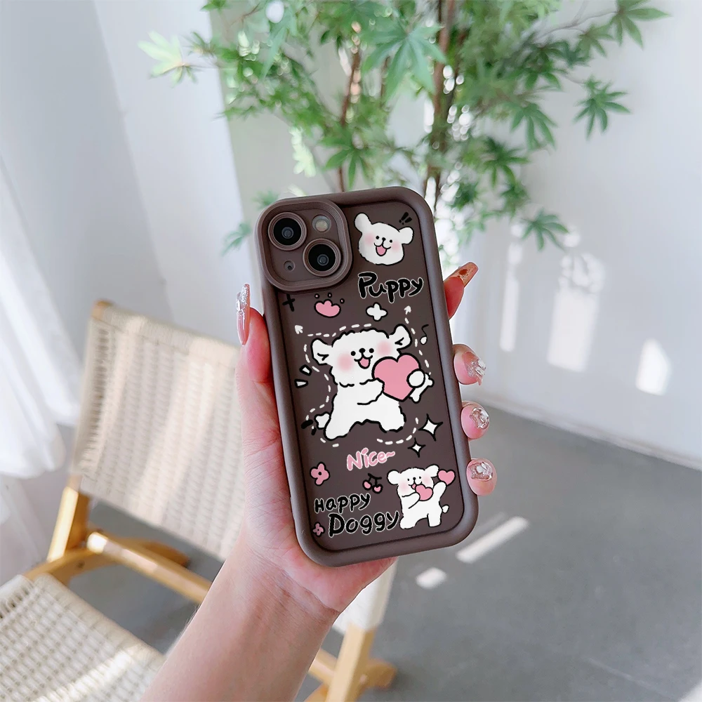 Love Little White Dog Custodia Morbida In Tpu Per Samsung A54 Custodie Galaxy A14 A34 A13 A33 A53 S24Ultra S23 S22Plus S21 Fe Cover