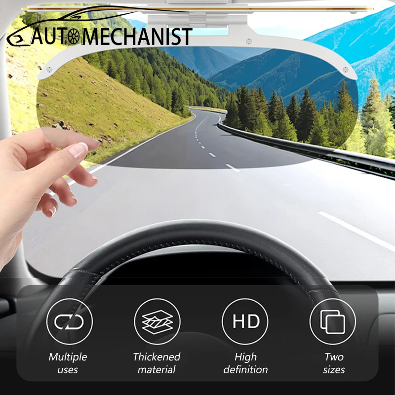 AUTOMECHANIST Car Sun Visor Goggle Anti-UV Anti-Dazzle Auto Sun Visor Plate Extender 360 Rotatable Safety Driving Day and Night car sun visor