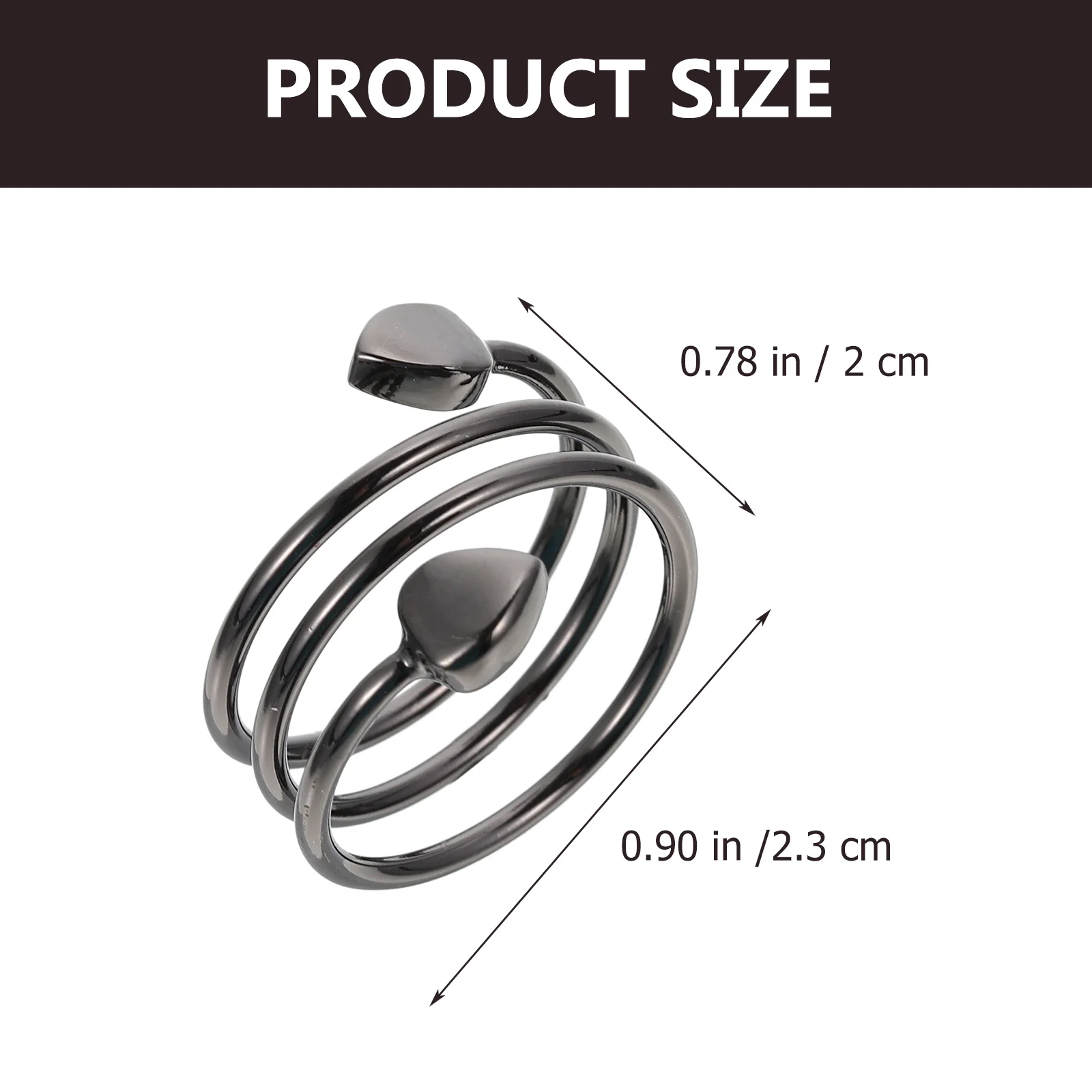 2 Pcs Finger Copper Rings for Men Couple Decor Women Heart Men's Jewelry