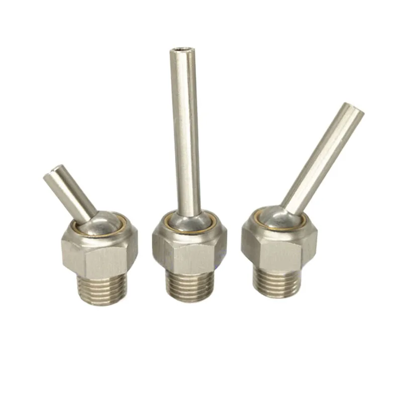 Spraying Nozzle M5 M6 1/8" 1/4" 3/8" Stainless Steel CNC Lathe Tool Tower Spray Water Cooling Adjustable High Pressure Coolant Nozzle