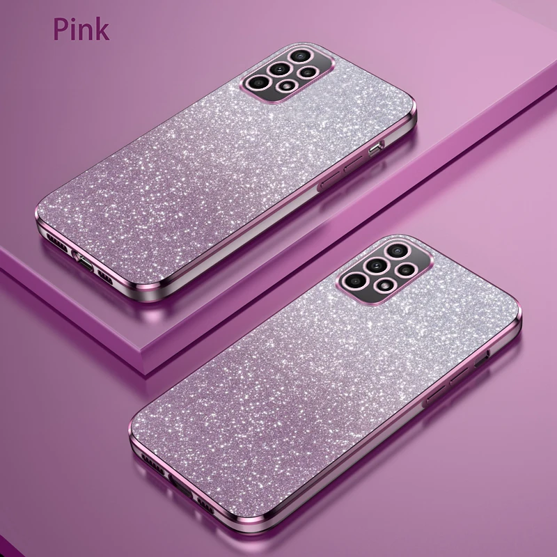 Luxury Electroplated Glitter Soft TPU Bumper Transparent Phone Case