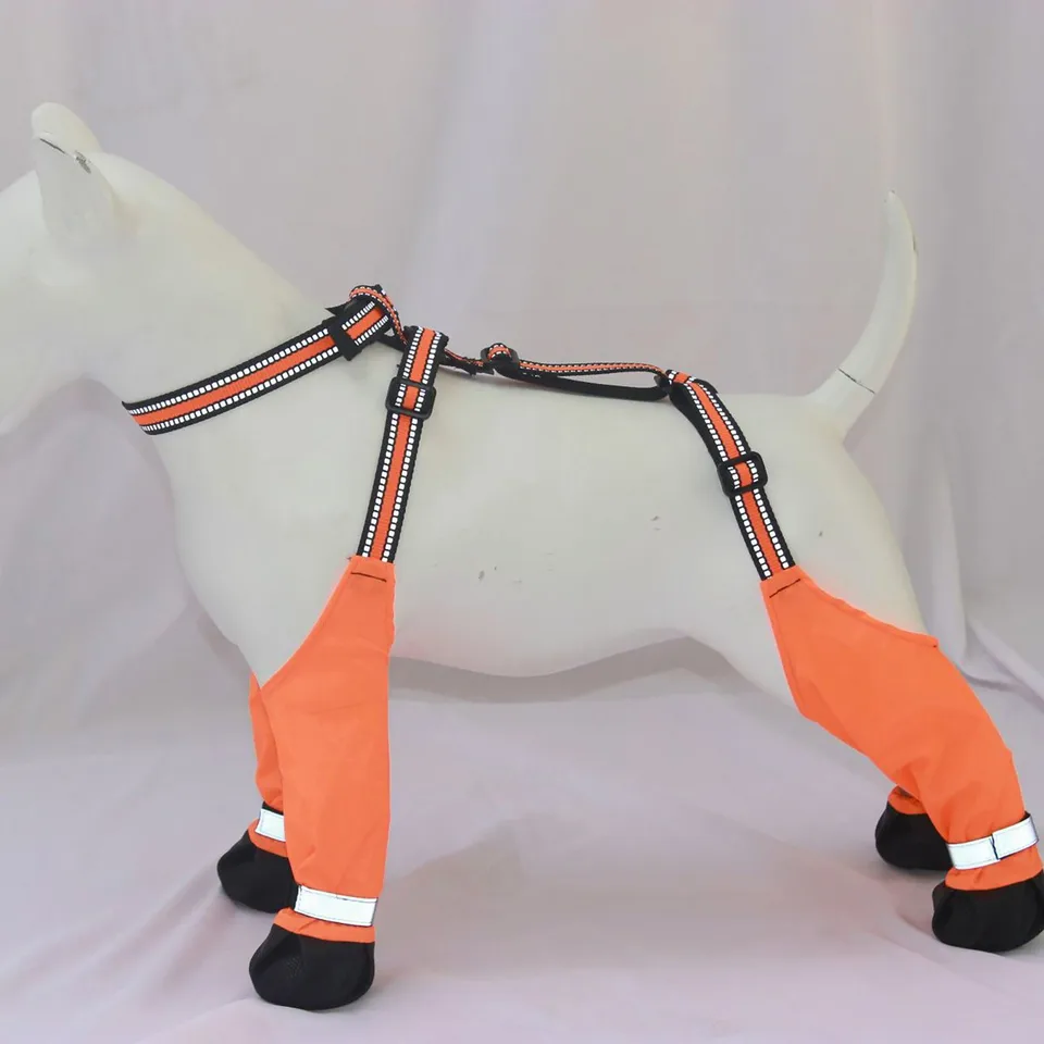 Waterproof Adjustable Dog Shoes with Reflective Straps