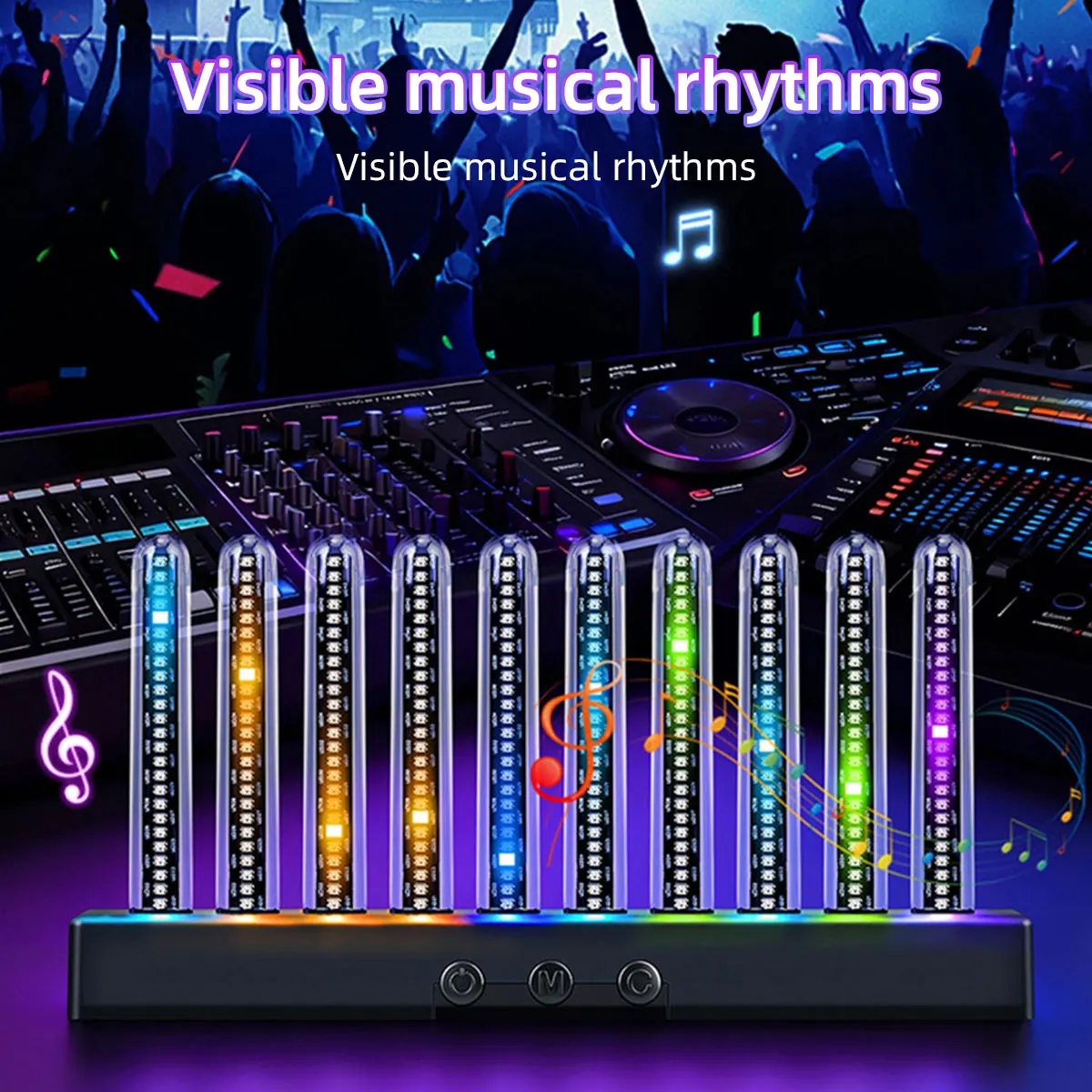 รูปสินค้า ไฟตกแต่งรถยนต์ RGB ควบคุมเสียง ติดตั้งง่าย ใช้ได้ทุกรุ่น