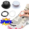5pair Metal Wire Swivel Automatic Buckle Rope Sneaker ShoeLaces for Kids/Adult No Tie Shoe Laces Quick Lock Shoestrings Sneakers 2