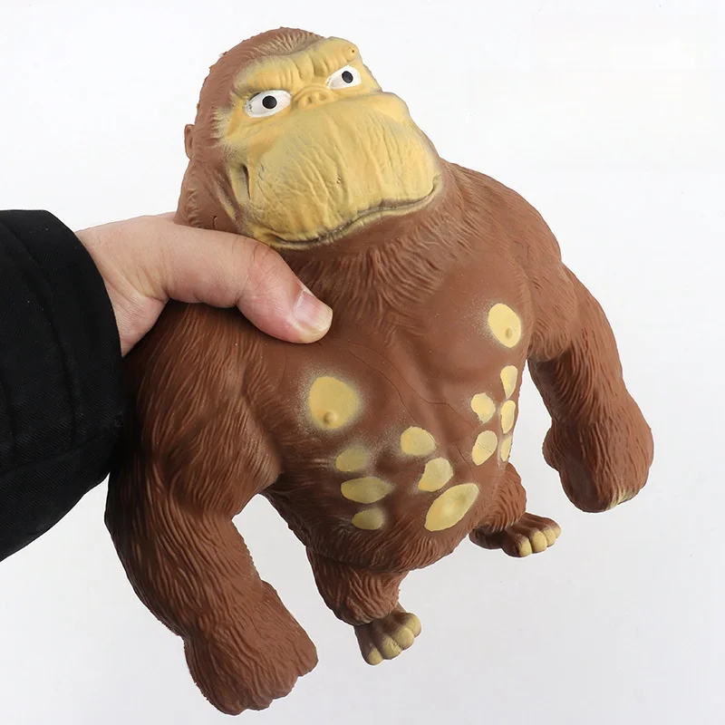 Gorila antiestrés gigante, divertido mono blando, muñeco Orang Utan, juguete  creativo de descompresión, estatua de decoración de gorila indestructible -  AliExpress