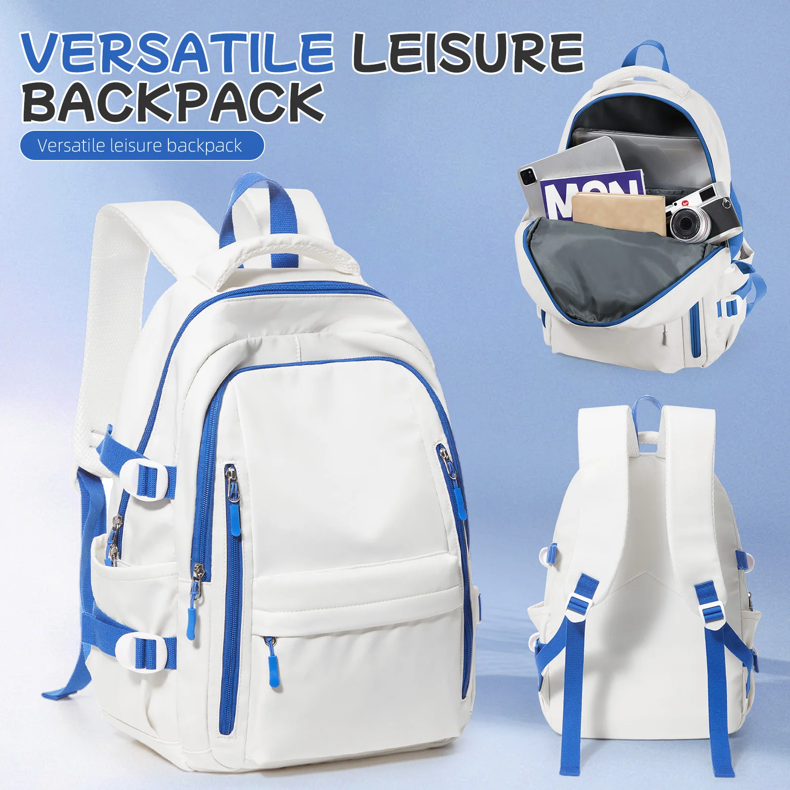 حقيبة ظهر نسائية عصرية ومضادة للسرقة، مصممة للسفر...