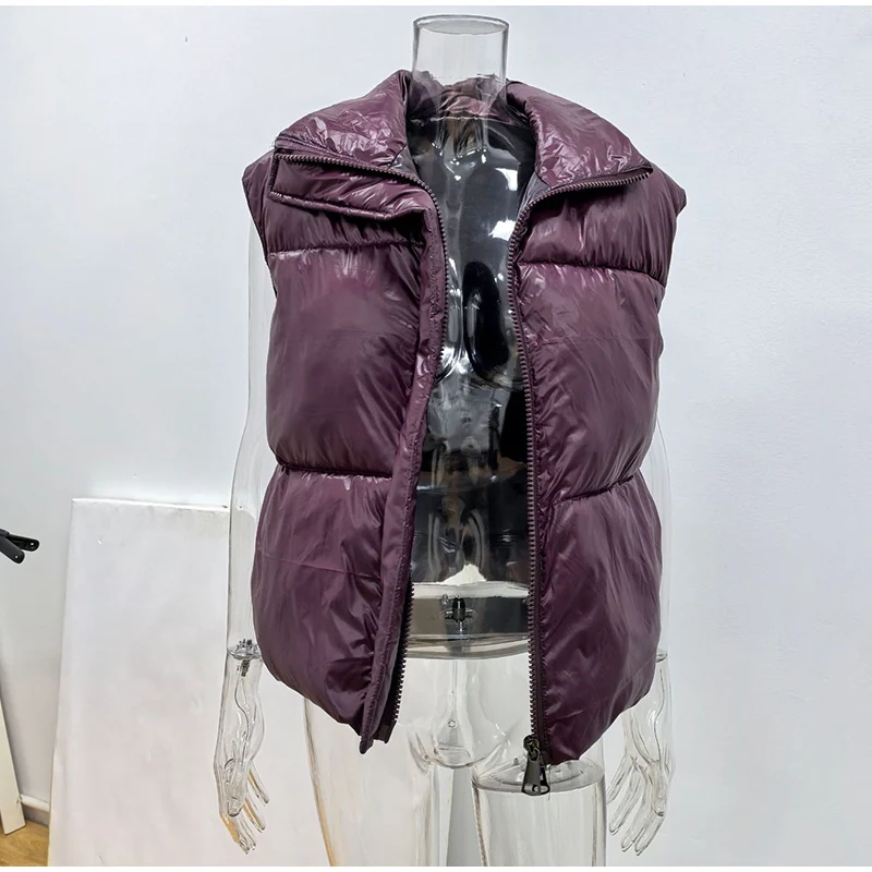 Casual Fluffy Zipper Vest Coats Women Vintage Loose Lapel Sleeveless Single Breasted Jacket Lady Winter Versatile Simple Outwear