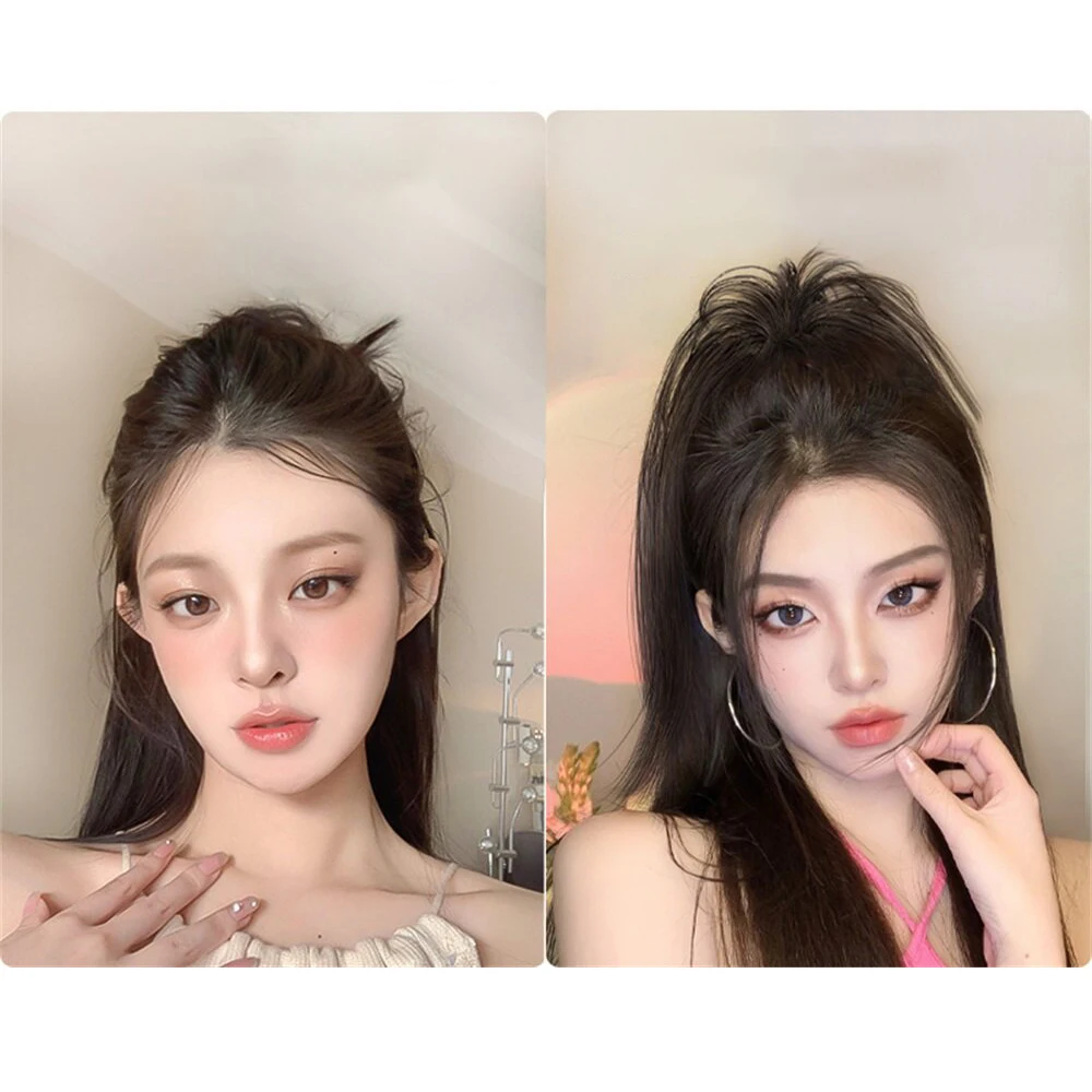 Synthetic Long Straight Claw Clip On Ponytail Hair Extensions Heat Resistant Pony Tail Hair piece For Women Daily Party