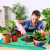 Thickened Waterproof Mats Garden Soil Change Mats Gardening Tools Plant Flower Pot Reusable Transplanting Change Pot Plant Mats 3