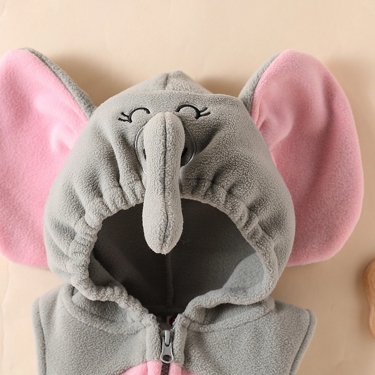 Baby Boys Girls Halloween Cute Animal Hooded Romper Sleeveless Zipper Jumpsuit with Striped Stockings Birthday Party Daily Wear