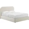 Modway Keynote Modern Queen Bed Frame with Curve Shaped Headboard in Alabaster, Upholstered in Performance Velvet, Queen Size Pl 3