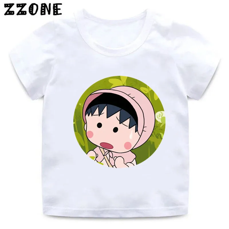 Hot Sale Chibi Maruko Chan Print Kids T-Shirts Cartoon Baby Girls