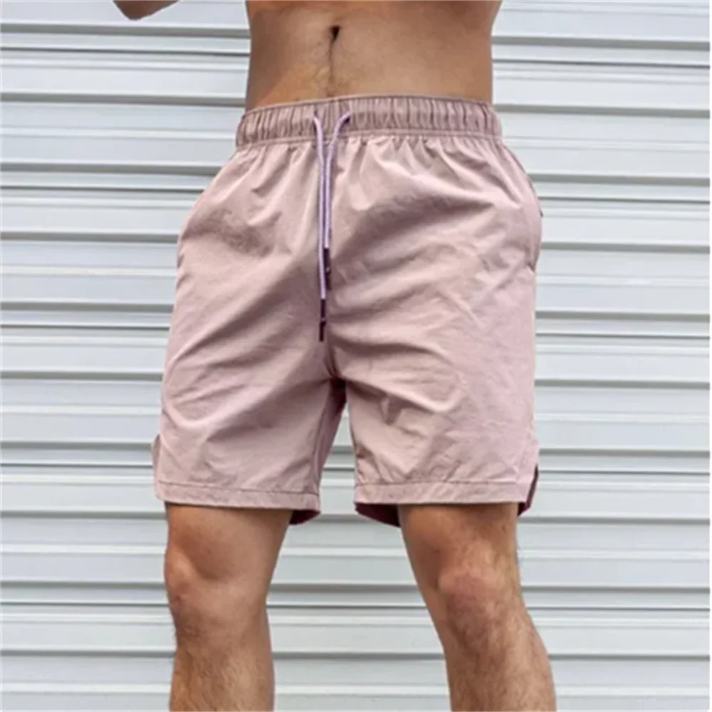 new Men Hot Shorts Light Weight Thin Short Pants Running Squat Fitness Shorts Men GYM Wear Quick-drying Drawstring Shorts 5