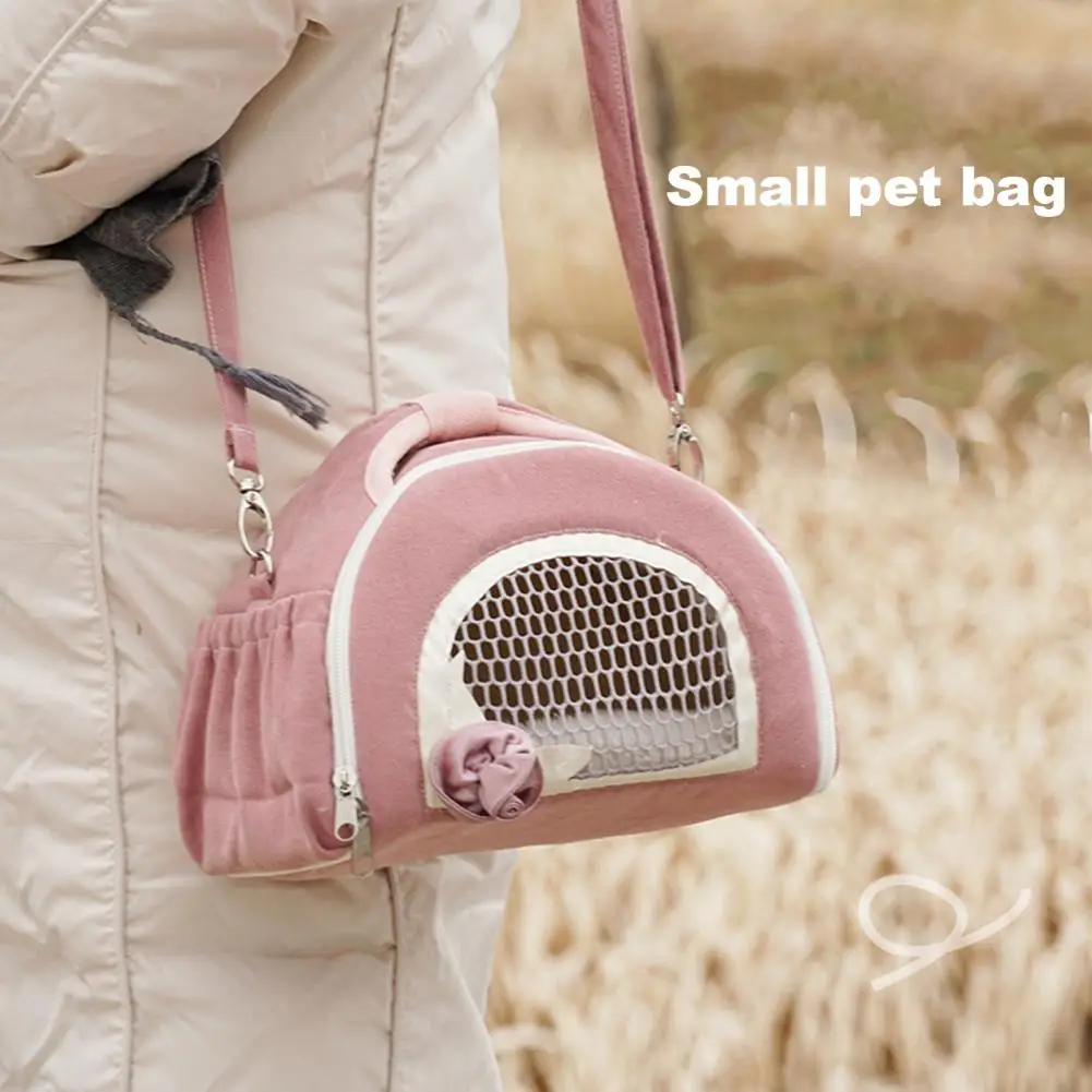 Pet Transport Bag Breathable Pet Carrier Bag for Hamsters Guinea Pigs Rabbits Comfortable Travel Tote for Small Pets Sugar
