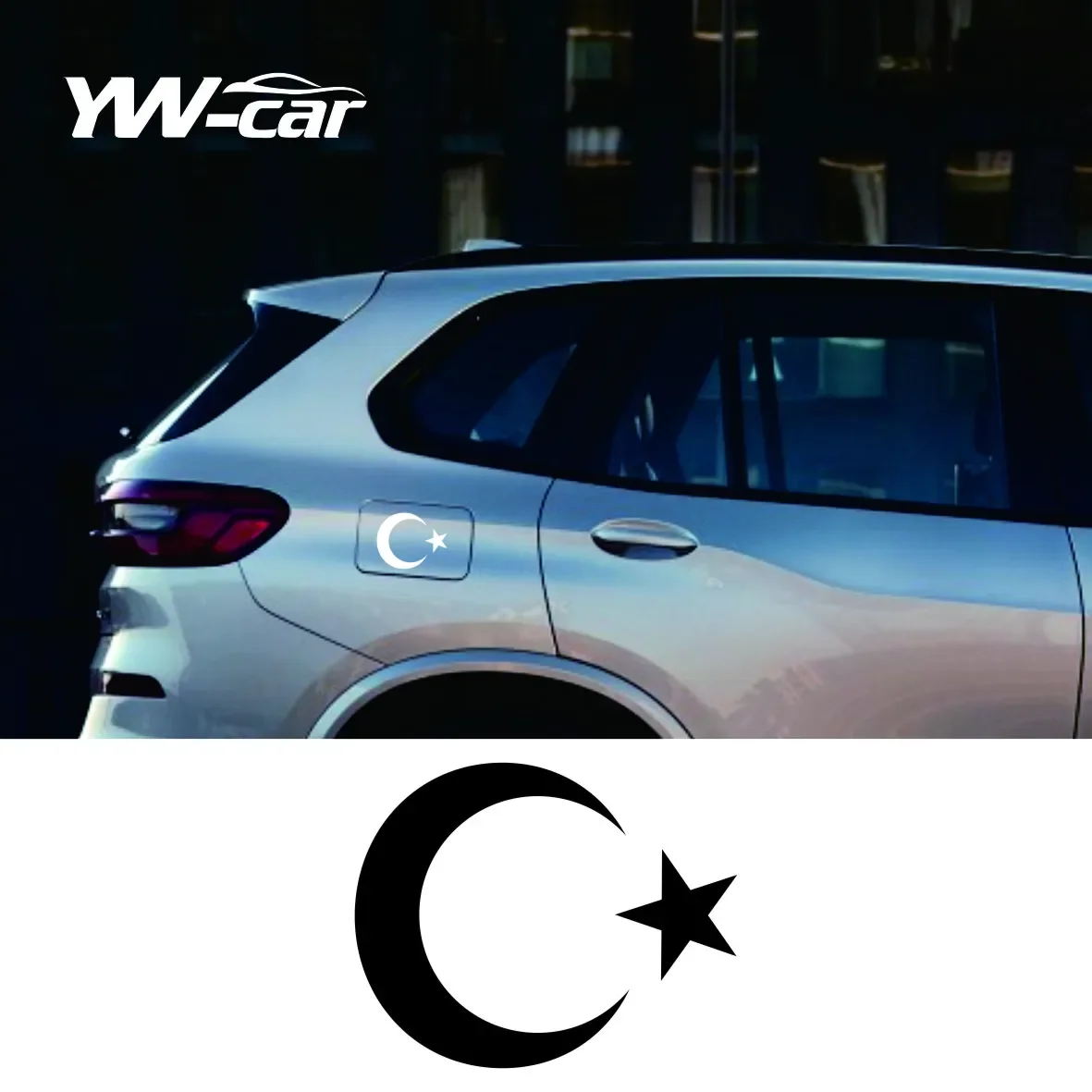 

Personality National Emblem of Turkey Moon & Star Turkish Flag Car Sticker Accessories Vinyl PVC Motorcycle