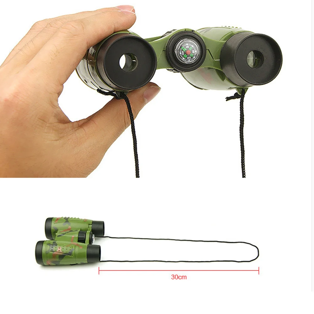 6x30 Binoculars Plastic Colorful Children Telescope with Neck Strap Children Simulation Outdoor Camping Survival Telescope Toys 4