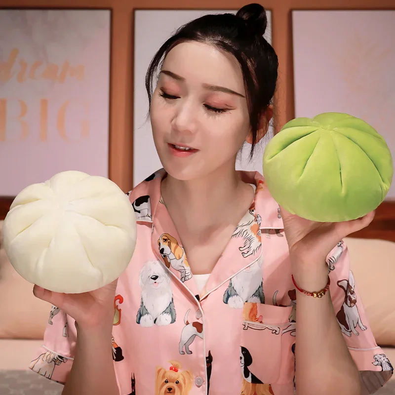 Creative Steamed Stuffed Bun Plush Pillow Cute Lazy Sofa Cushion Room Decoration Stuffed Toys Christmas Birthday Gift - 4