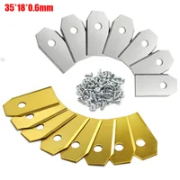 35*18*0.6mm Lawn Robot Blade Silver Gold Lawn Mover Replacement Blade For Gardena Husqvarna Automower yardforce Garden Tools 1