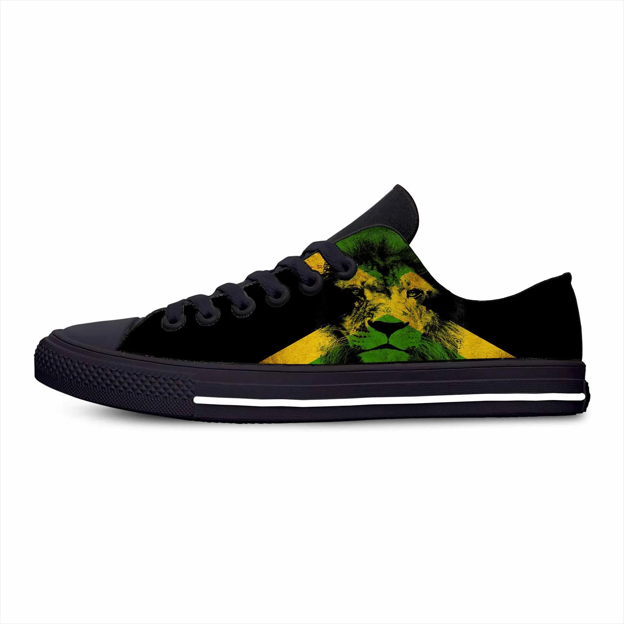 

Jamaica Jamaican Flag Patriotic Pride Cool Fashion Casual Cloth Shoes Low Top Comfortable Breathable 3D Print Men Women Sneakers