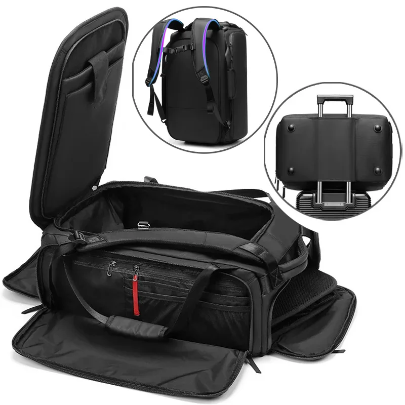 

Men Business Travel Bag Laptop Backpack Shoulder Trip Outdoor Shoulder Bags Multi-function Dry Wet Duffel Weekender Rucksack