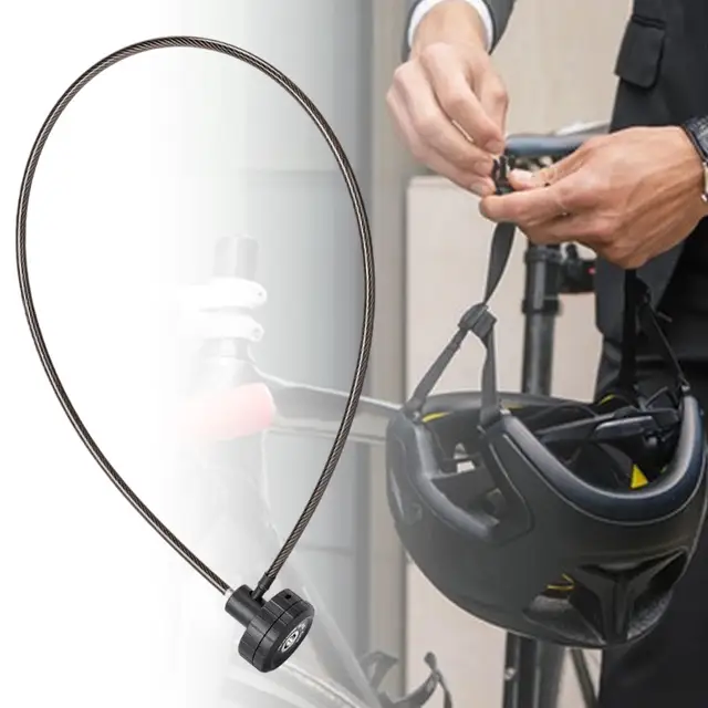 ล็อคสายเคเบิล ล็อครักษาความปลอดภัย อุปกรณ์ล็อคจักรยานน้ําหนักเบา ความยาวรวม 25 นิ้ว ล็อคสายจักรยานเสือภูเขากันน้ํา 1