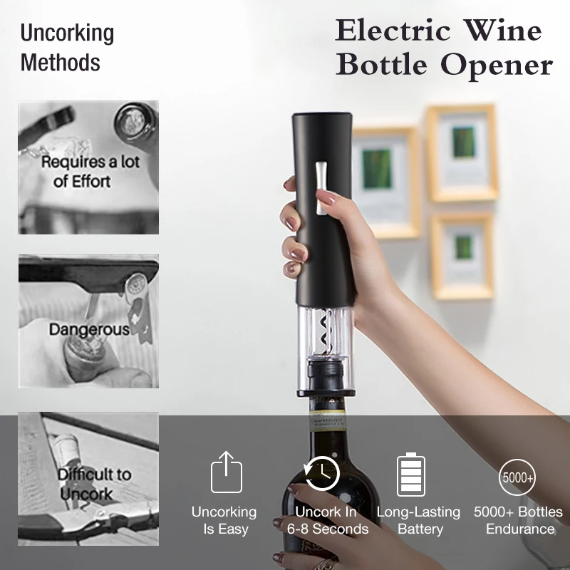 Sacacorchos Eléctrico: Abre tus Botellas de Vino con Elegancia