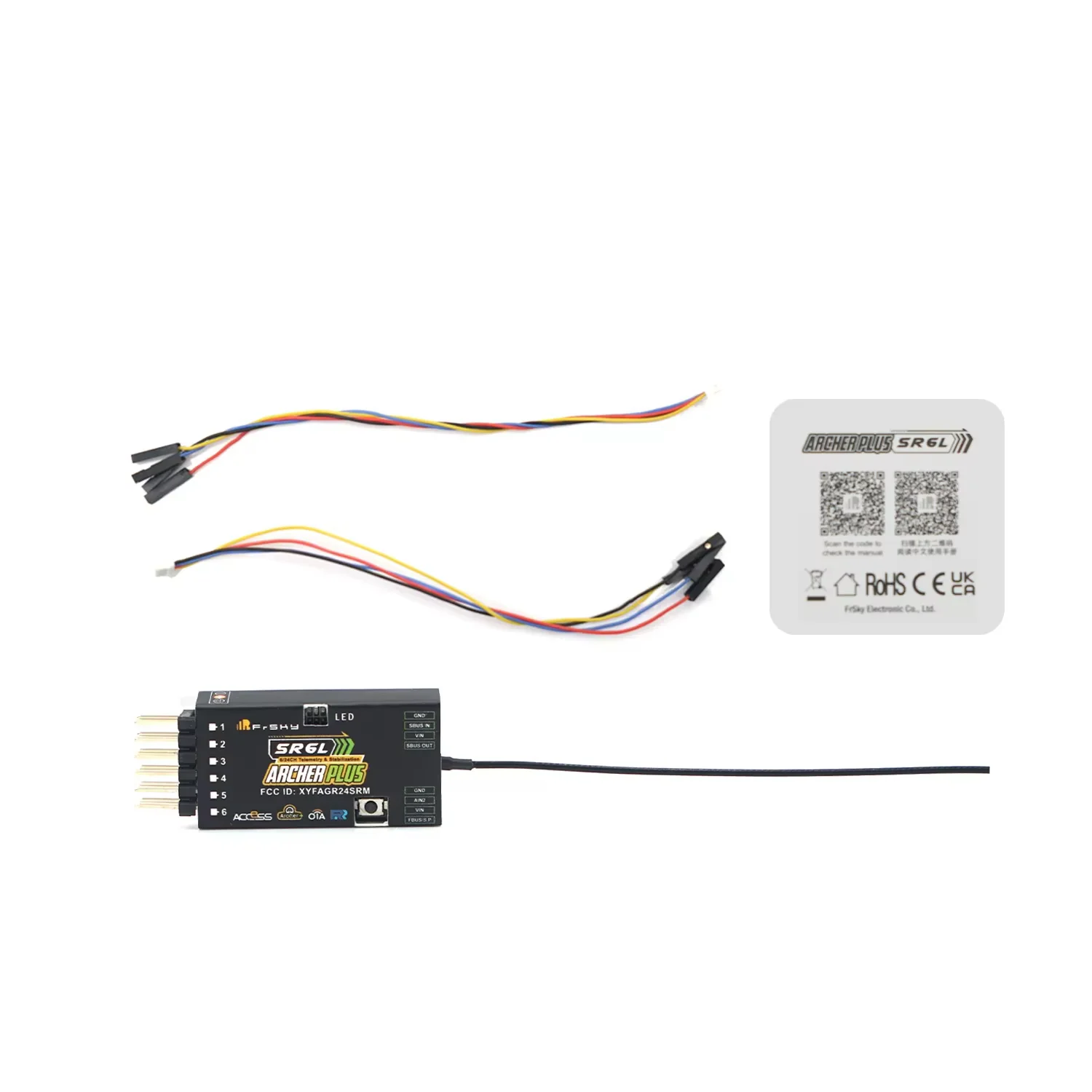 Récepteur RC FrSky Archer Plus R6L/SR6L 6 canaux 2.4G OTA