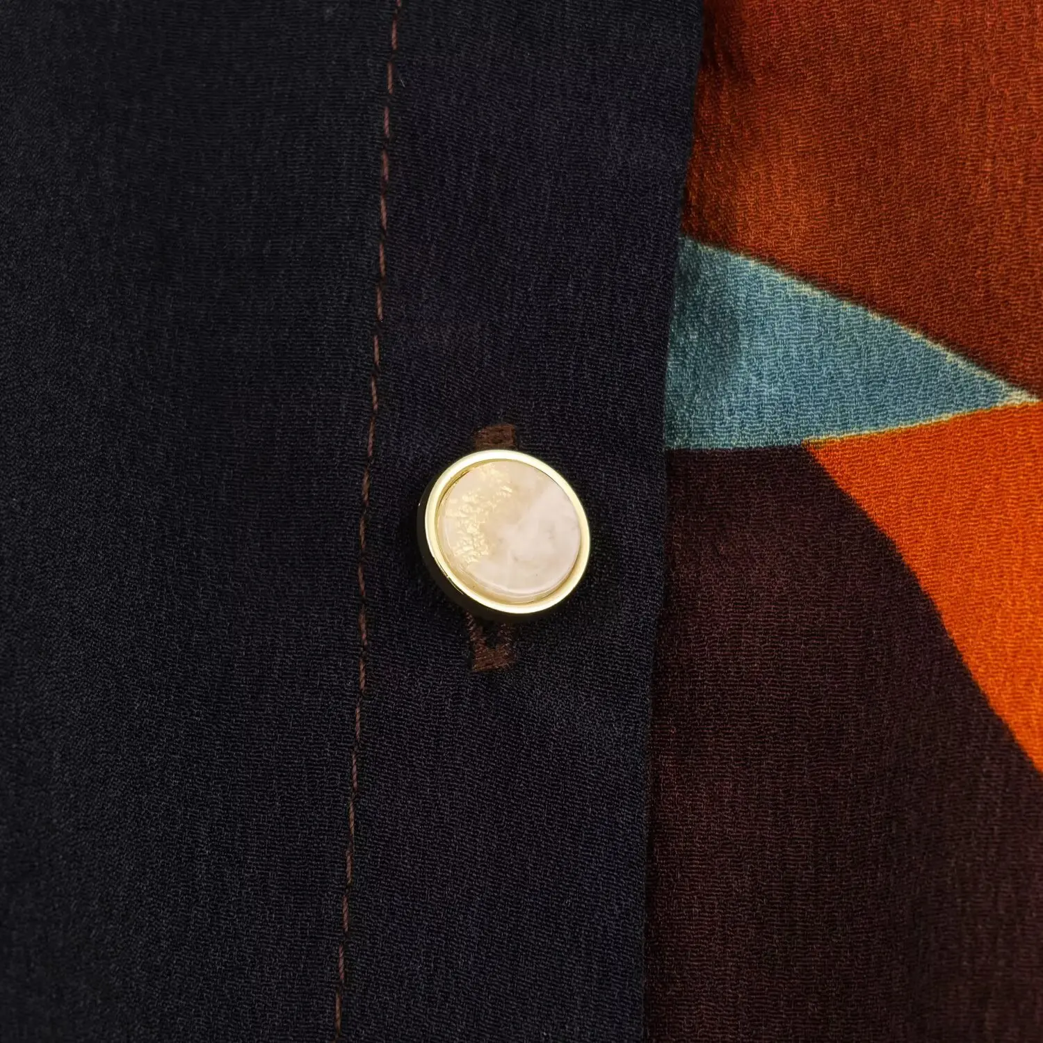 Women's Vintage Printed Shirt Female Long Sleeved Single Breasted Shirt Asymmetrical Design Spring Casual Shirt Top Streetwear