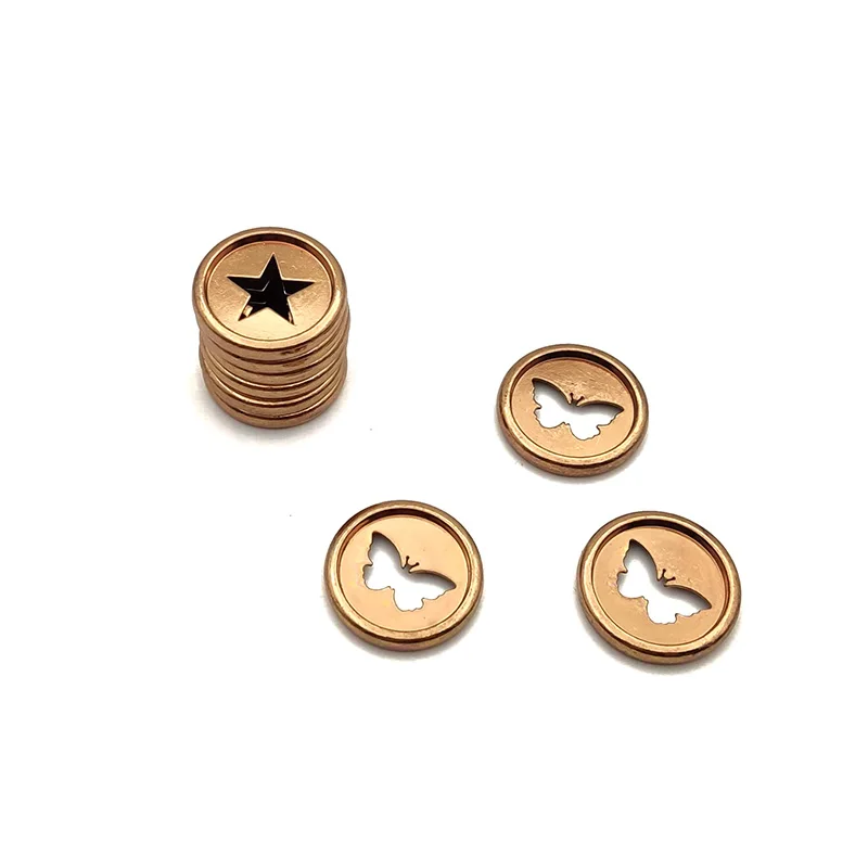 10Pcs Metal Binding Discs 32mm Mushroom Hole Loose-leaf Notebook Buckle Accessories Alloy Binding Ring Journal Diary Binder Disc