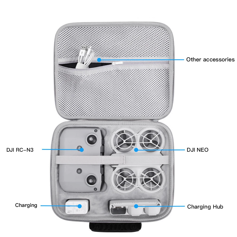 Case For DJI Neo Drone Portable Carrying Case Travel Accessories Storage EVA Bag Dustproof Handbag Anti-scratch Protective Bag
