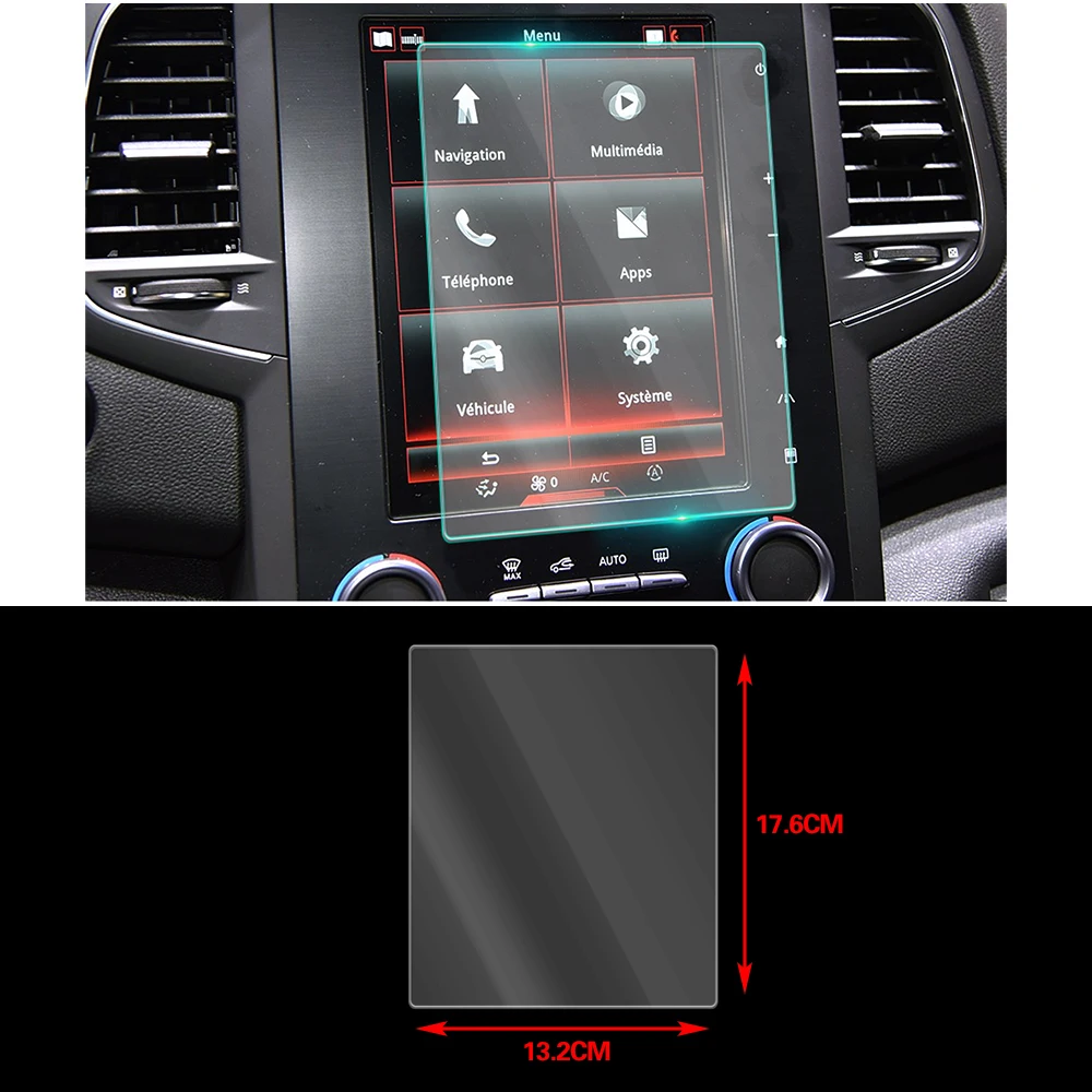 YEE PIN Lot de 2 films de protection d'écran pour GPS Megane 4 Easy Link  9,3 2021+ Nano-Film Navigation Film de protection d'écran GPS Protection