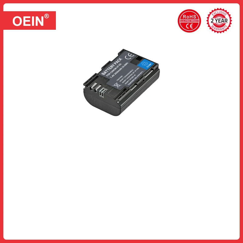 LP-E6 Batterij en LED Dual Charger, Pickle Power 2 x 2600mAh Batterijen voor Canon EOS LP-E6N 5DS R 5D Mark II 5D Mark III 6D 7D 60D 70D 80D Camera's