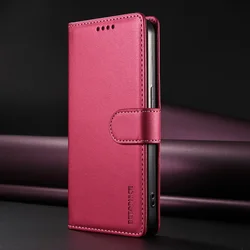 Magnetic RFID Blocking Leather Shockproof Case Cover for Vivo V60 Lite 4G (RD)