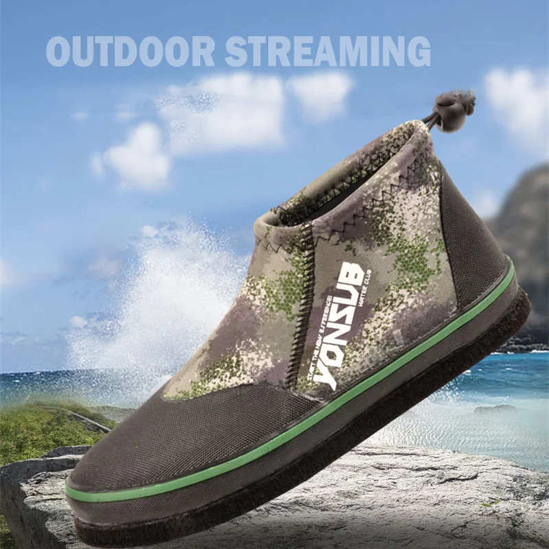 Fishing Shoes, Anti Slip Felt Sole with Nails Reef Rock Shoes, Upstream Sea River Beach Diving Surfing Hunting Wading Boots