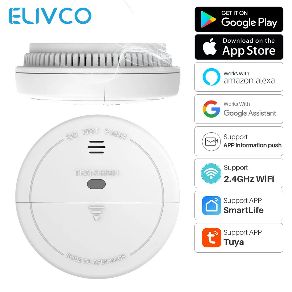 TuyaWifiSmartSmokeDetectorSensorFireSmokeDetectorFire